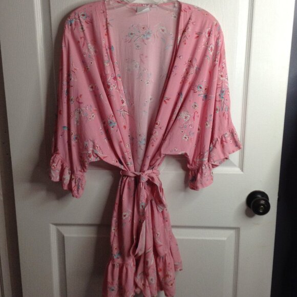 Plum Pretty Sugar XS/S Robe, Floral; Peonies & Mums; Quite Luxury, Girlhoodcore - Picture 1 of 7